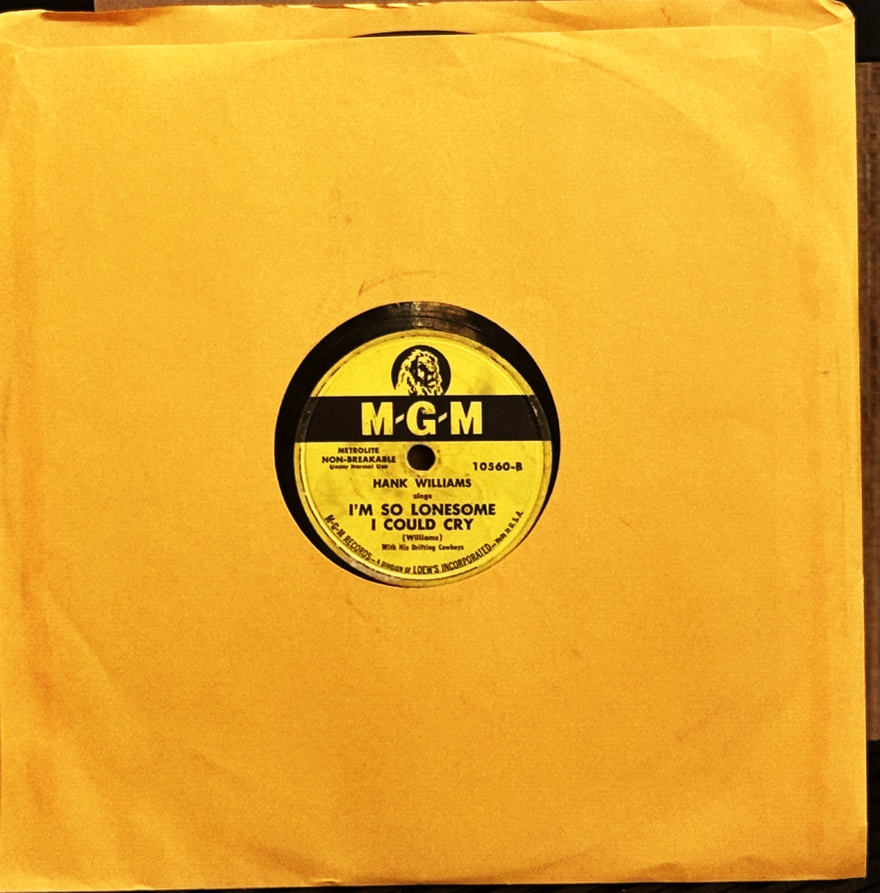 Hank Williams - I'm So Lonesome I Could Cry (78)